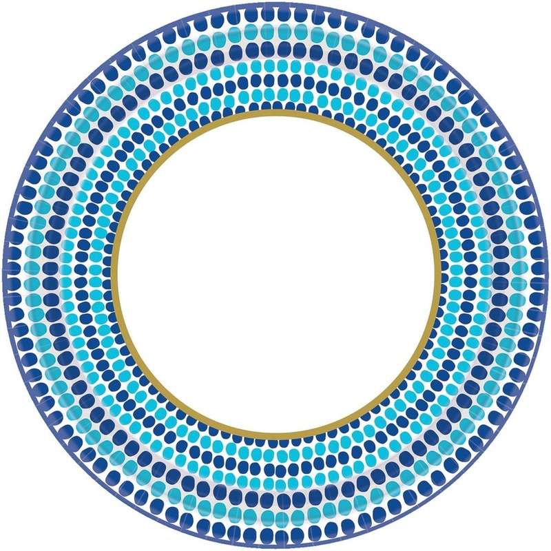 Indigo Dots Paper Banquet Plates (18 ct)