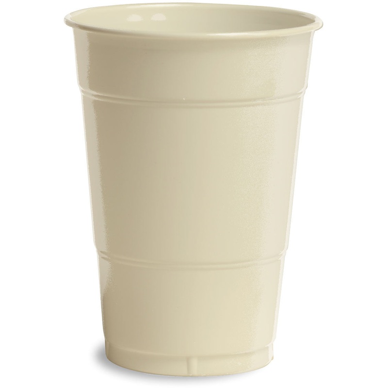 Ivory 16oz Plastic Cups