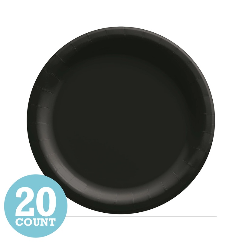 Jet Black Paper Dessert Plates (20ct)