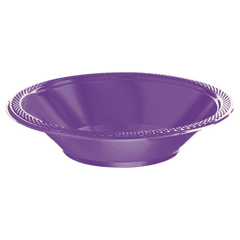 Purple 12 oz Plastic Bowl 20 ct