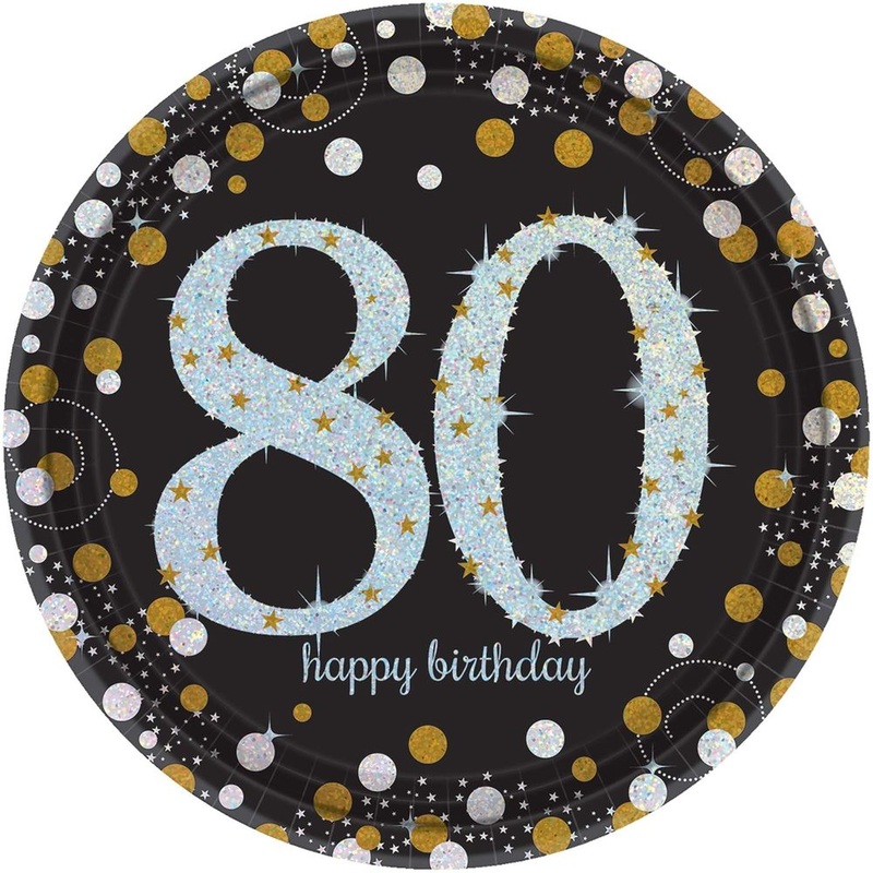 Sparkling Celebration 80 Paper Dinner Plates (8 ct)