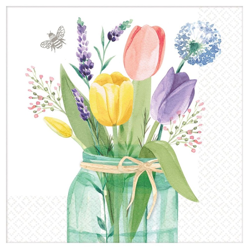 Tulip Garden Luncheon Napkins (16ct)