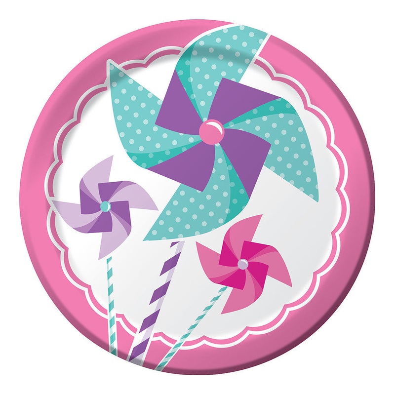 Turning One Girl Dessert Plates (8ct)