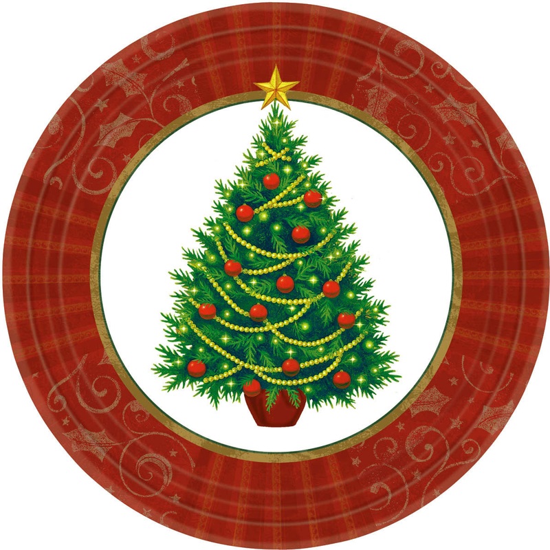Twinkling Tree Dinner Plates (50ct)