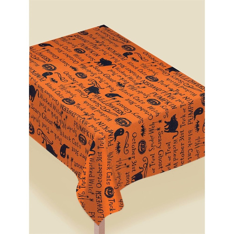 Wicked Words Metallic Fabric Tablecover (1 ct)