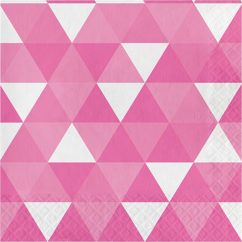 Candy Pink Fractal Luncheon Napkins (16ct)