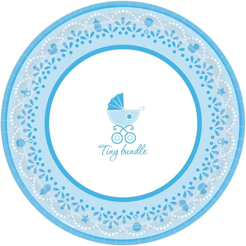 Celebrate Baby Boy Banquet Plates (18ct)
