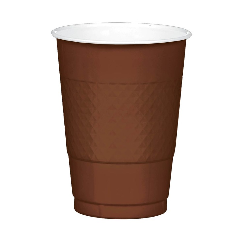 Chocolate Brown 16 oz Plastic Cup 20 ct