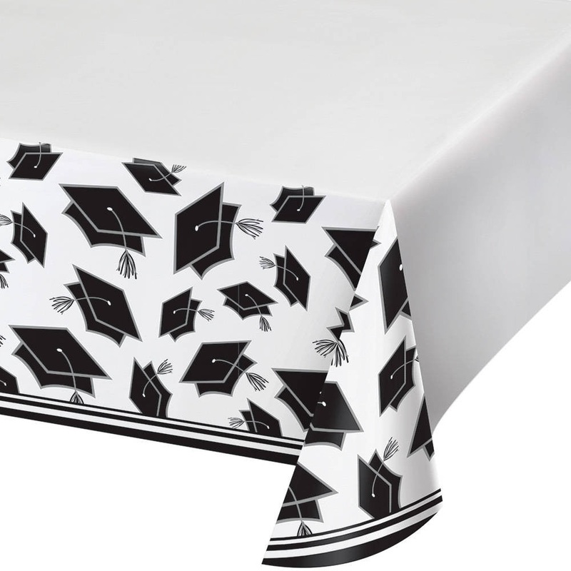 Congrats Grad White Rectangle Plastic Tablecover