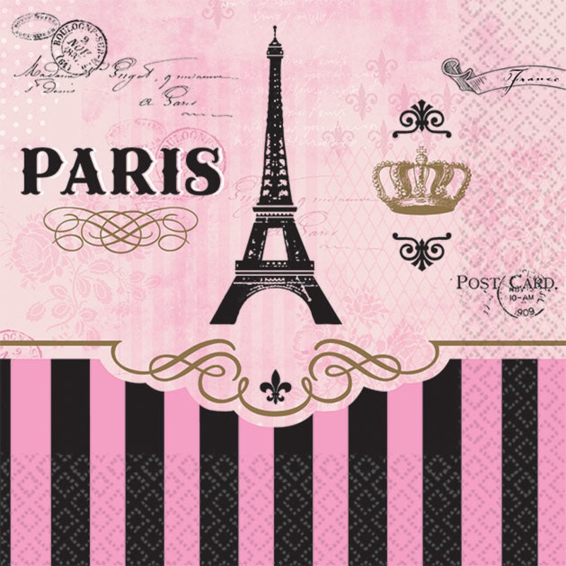 Day In Paris Beverage Napkins (16 ct)