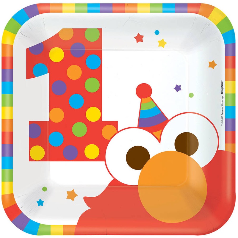Elmo Turns One Dessert Plates (8 ct)