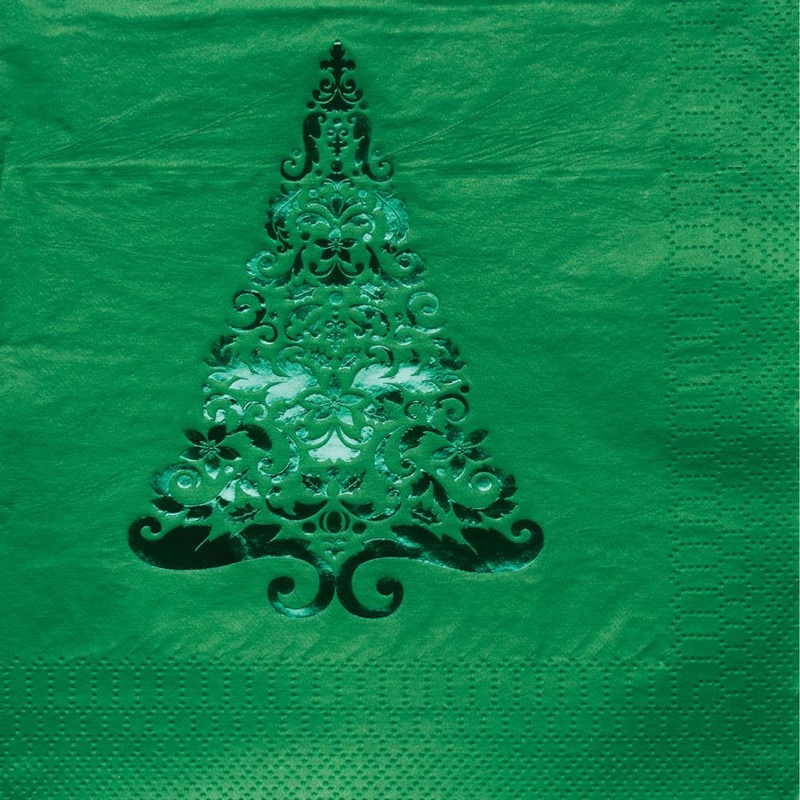 Glitz Green Tree Luncheon Napkins (16ct)