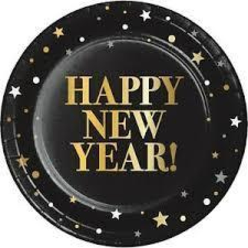 Golden New Year's 7" Plate