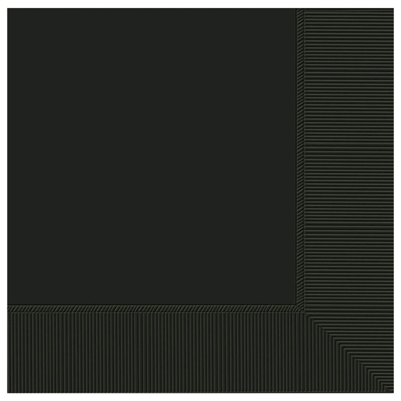 Jet Black 3 Ply Beverage Napkin 50 ct