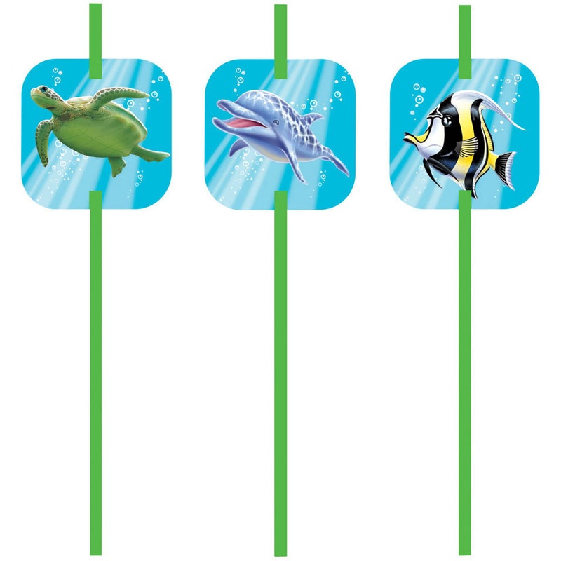 Ocean Party Straws w/ Attachments