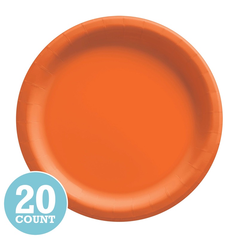 Orange Peel Dinner Paper Plates (20ct)