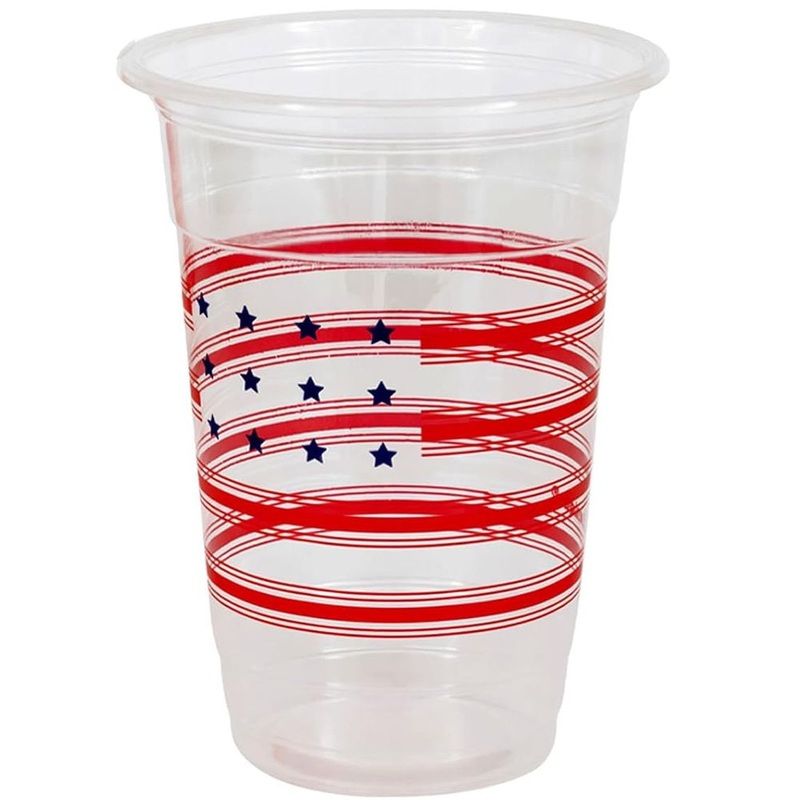 Peppy Patriotic 16oz Plastic Cups (8ct)