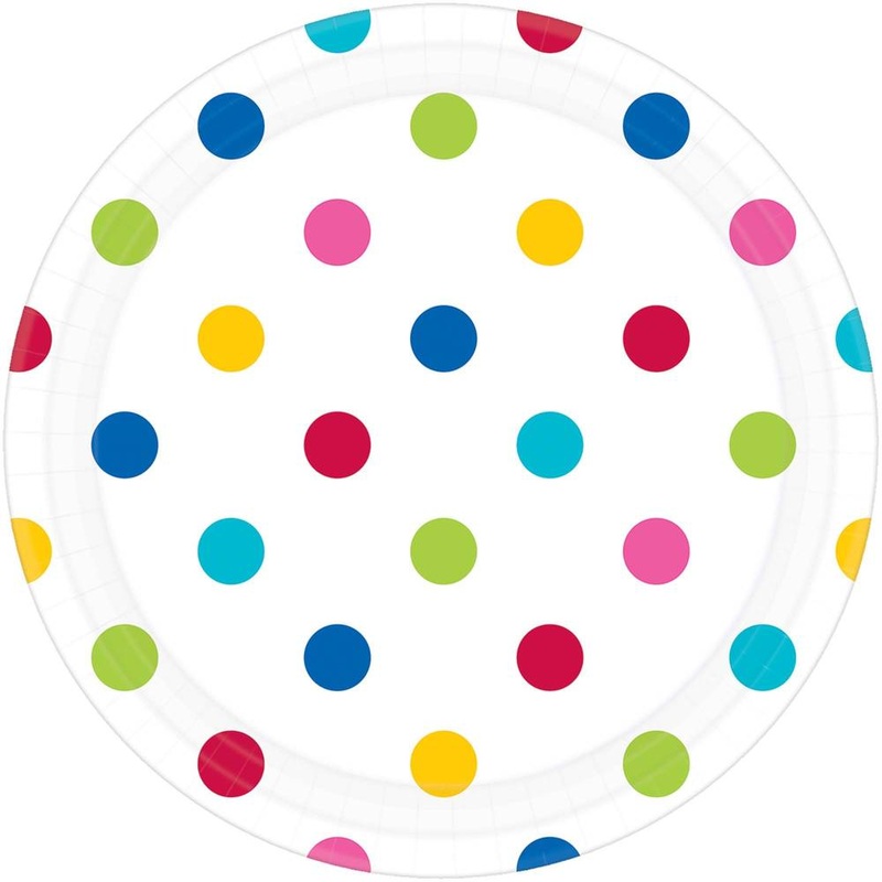 Rainbow Dots Dinner Plates (8ct)