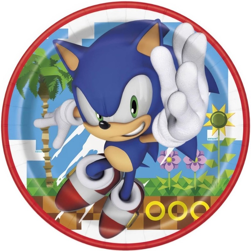 Sonic the Hedgehog 9" Plates, (8ct)