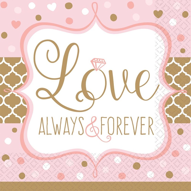 Sparkling Wedding Luncheon Napkins, 16ct