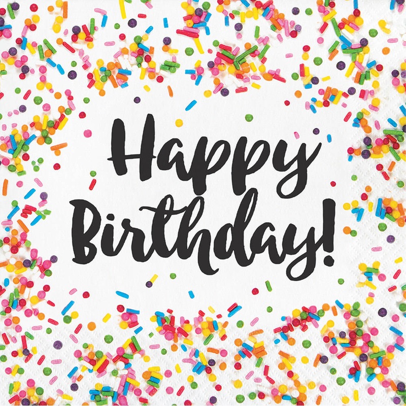 Sprinkles Happy Birthday Luncheon Napkins (16ct)