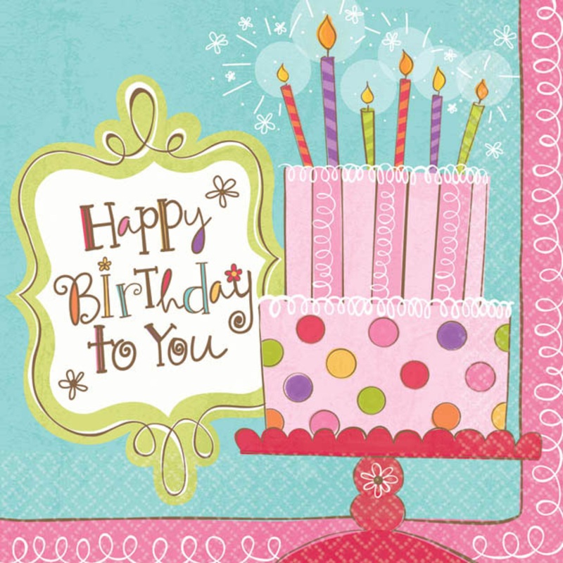 Sweet Stuff Cake Beverage Napkins (16ct)