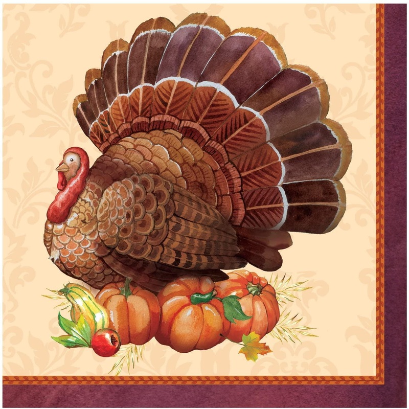 Thanksgiving Elegance Lunch Napkin - 16 Ct