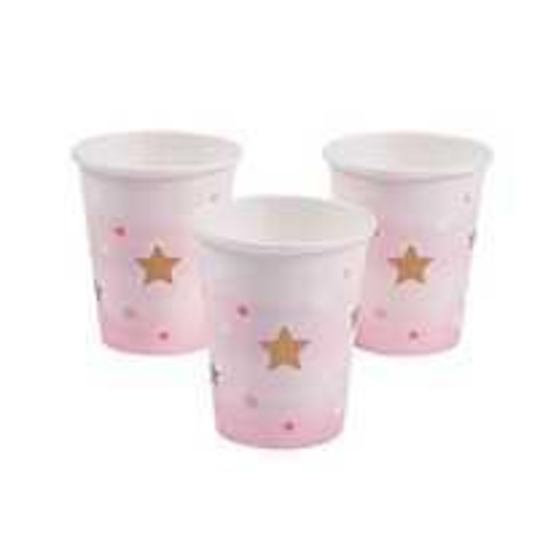 Twinkle Little Star Pink Cup 9oz/8ct