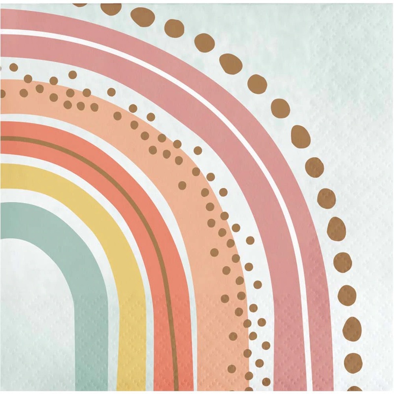Boho Rainbow Napkins (Pk16)