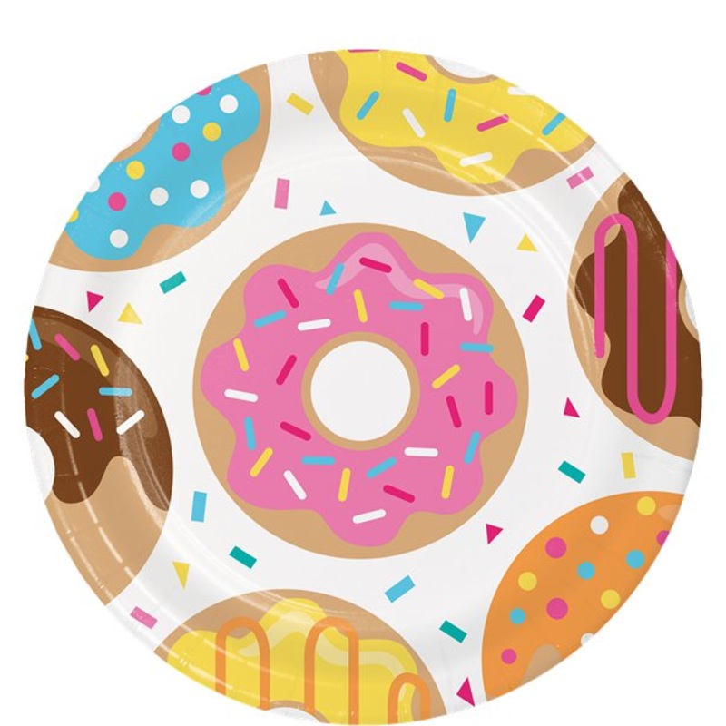 Doughnut Party Plates (Pk8)