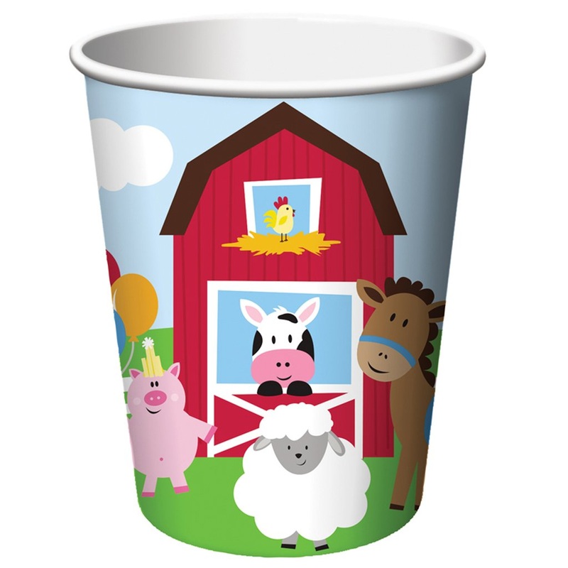 Farm Yard Party Cups (PK8)