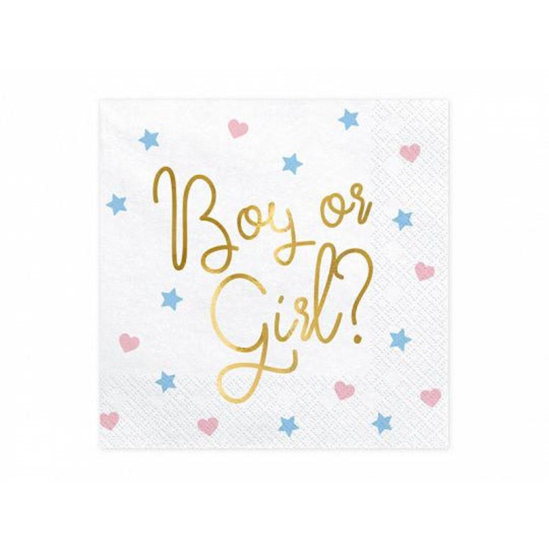 Gender Reveal Napkins (Pk20)