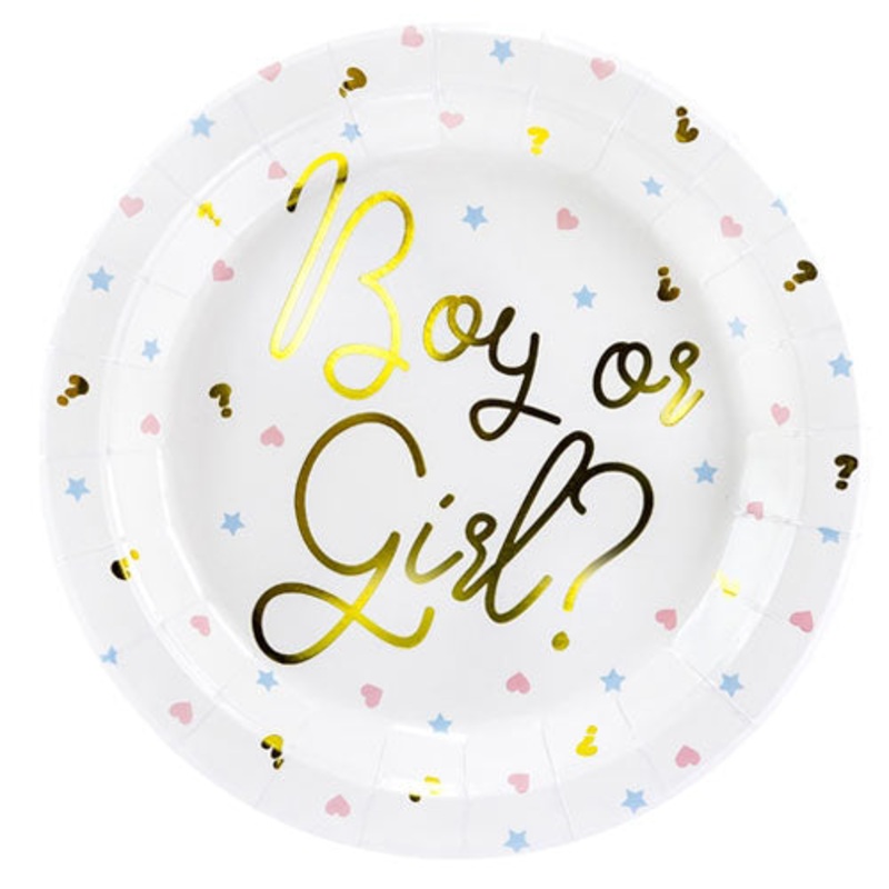 Gender Reveal Plates (Pk6)