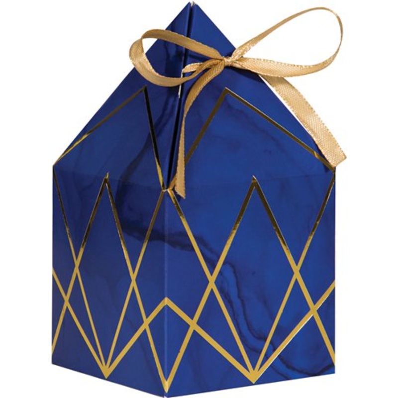 Geode Navy And Gold Foil Favour Boxes