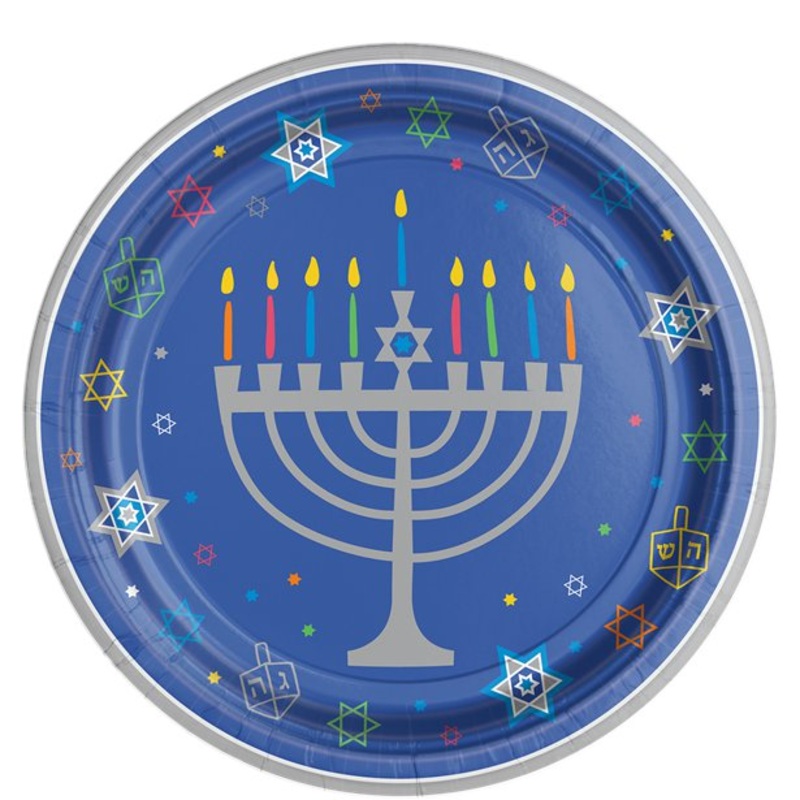 Hanukkah Large Plates (Pk8)