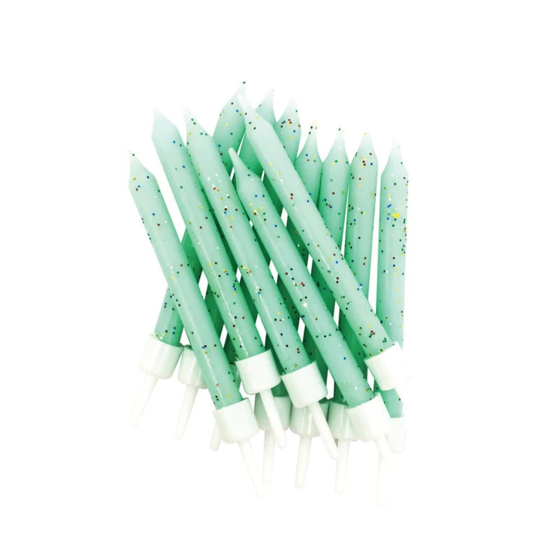 Mint Green Candles pk12