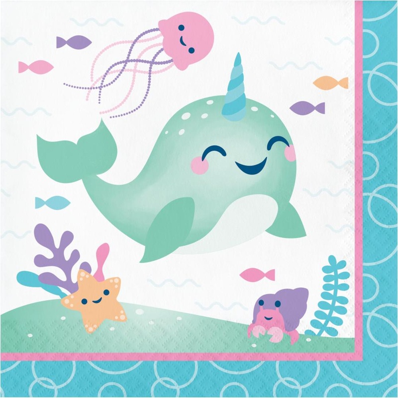 Narwhal Party Napkins (PK16)