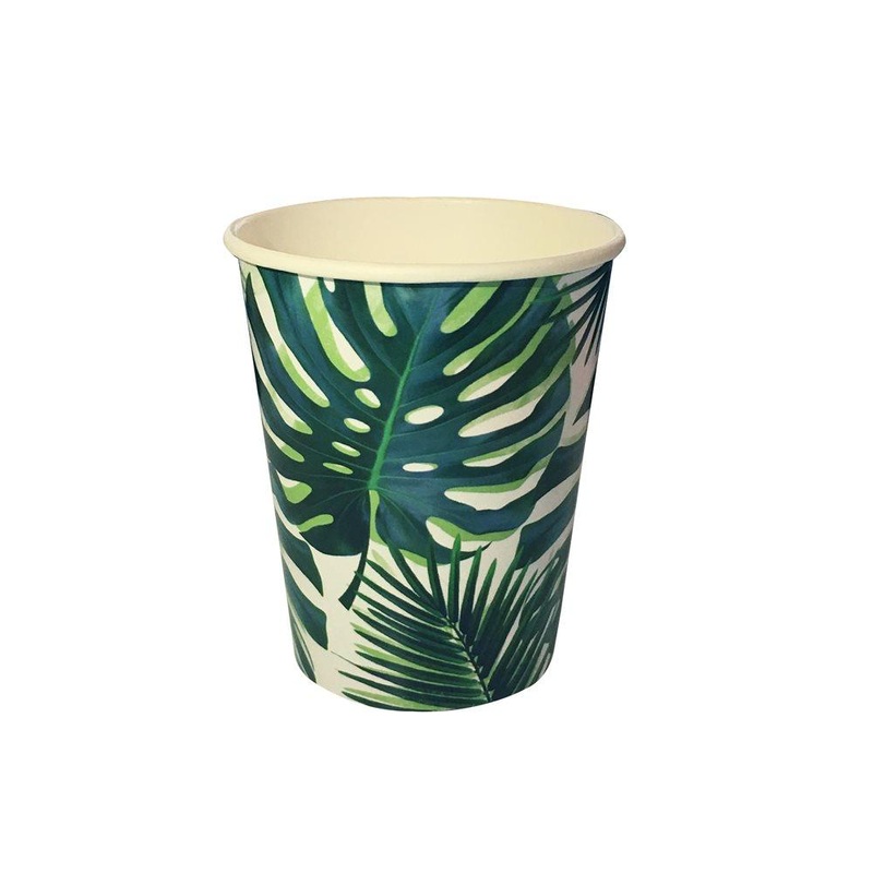 Palm Print Paper Cups Pk 8