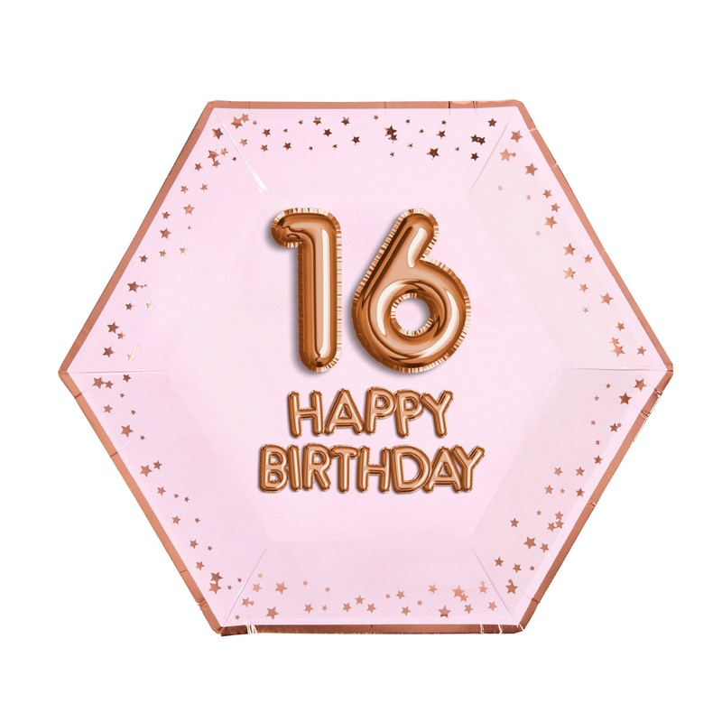 Pink & Rose Gold Plate Age 16