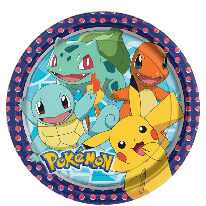 Pokemon Party Plates (Pk8)