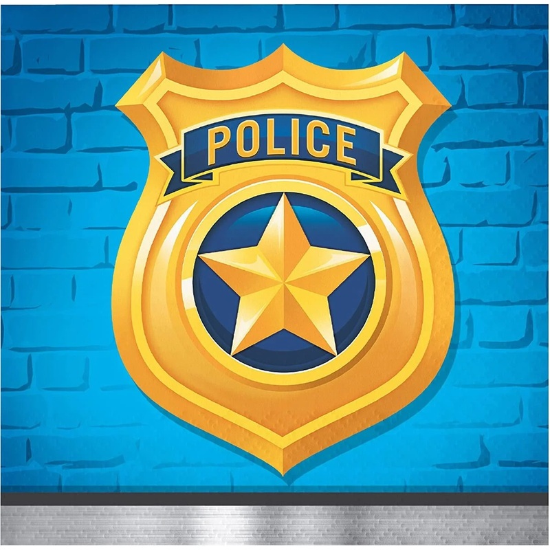 Police Party Beverage Napkin