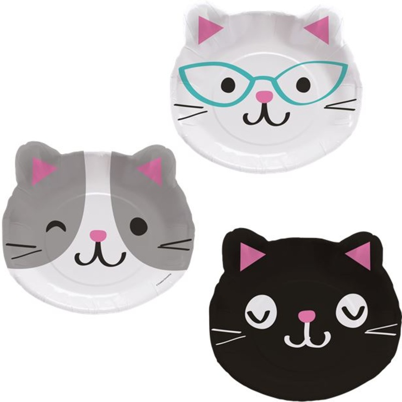 Purr-fect Party Assorted Plates (PK8)