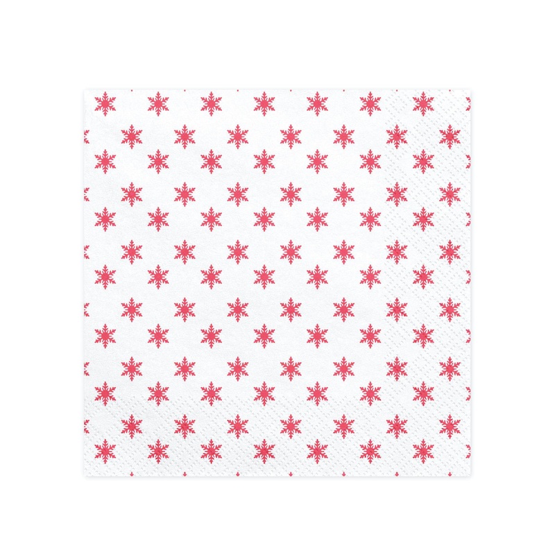 Red Snowflakes Napkins (Pk20)