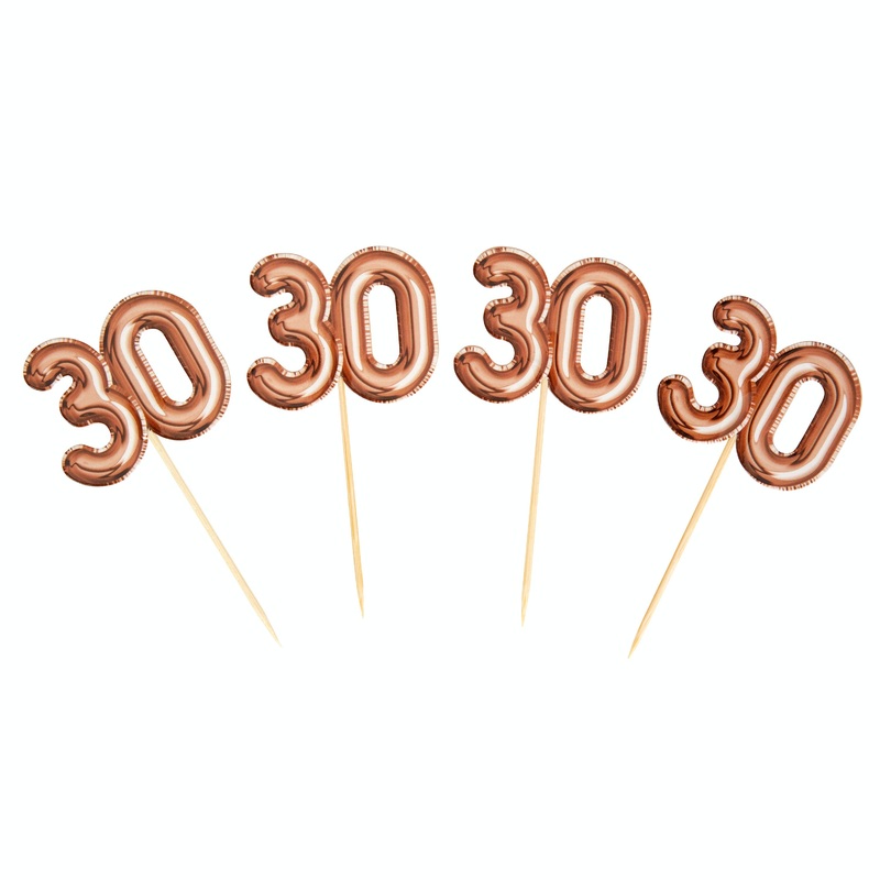 Rose Gold Food Picks Age 30