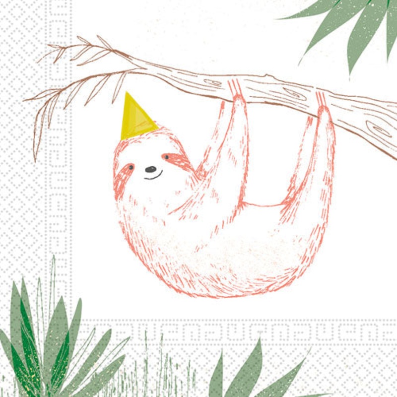 Sloth Paper Napkins (Pk20)