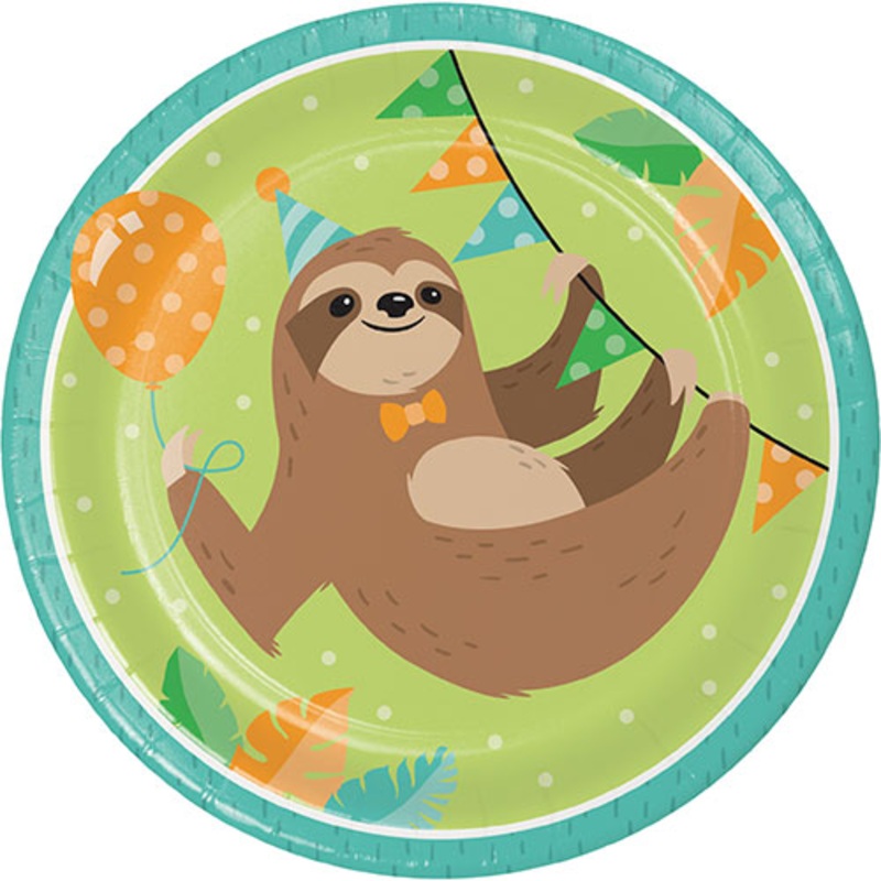 Sloth Party Plates (PK8)