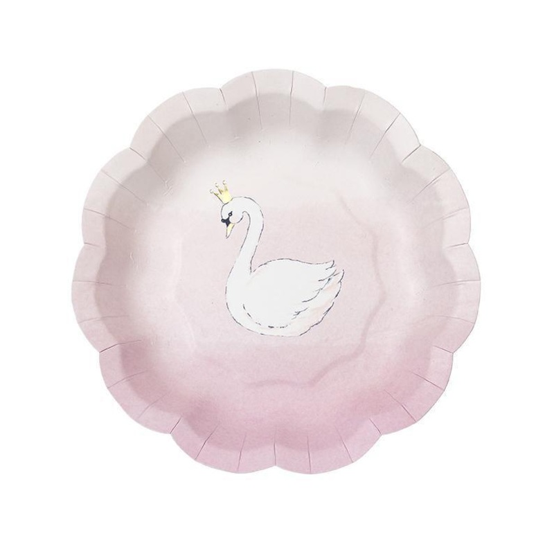Swan Theme Plates (Pk12)