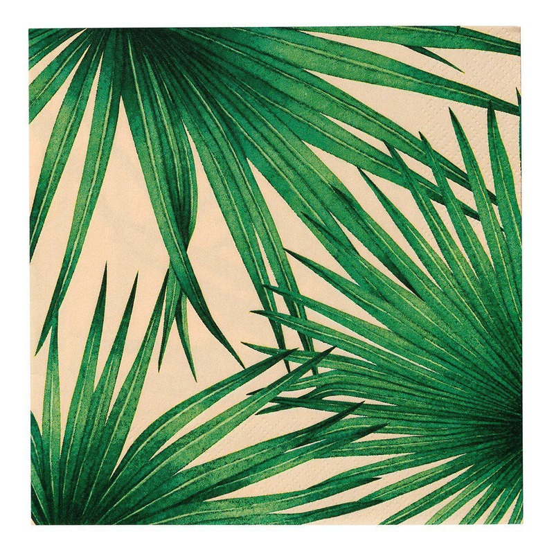 Tropical Pink Palm Napkins Pk20