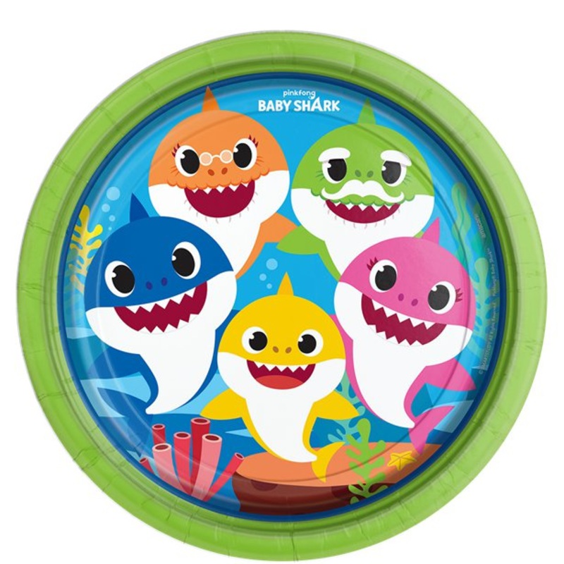 Baby Shark Party Plates (PK8)