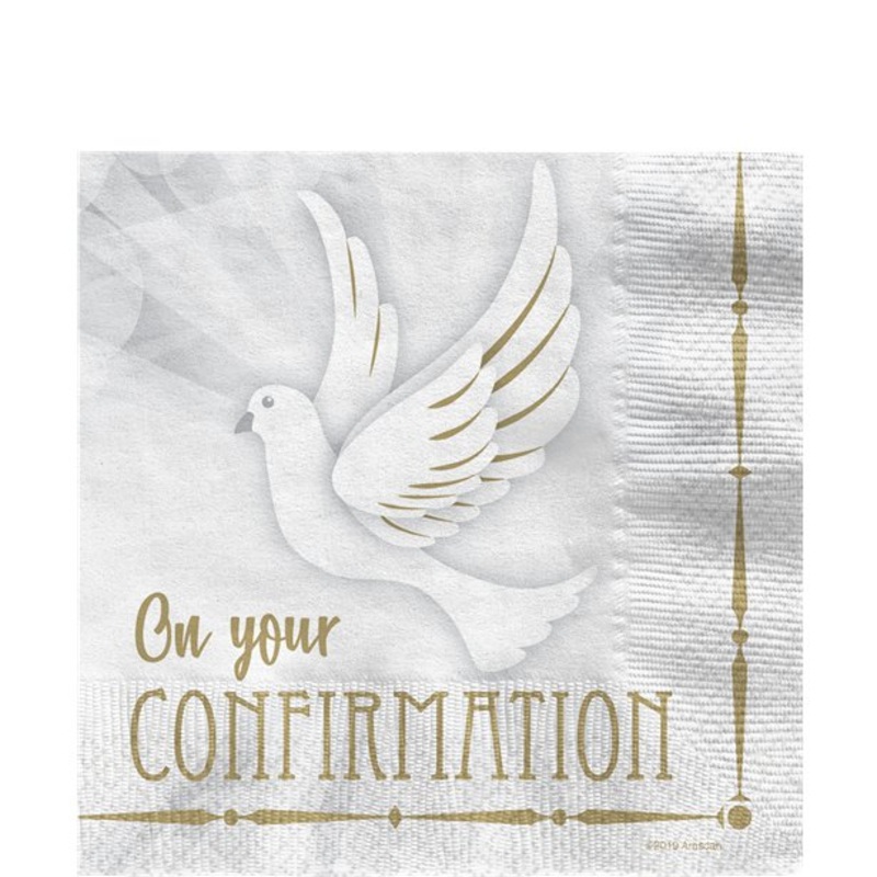 Confirmation Dove Napkins (Pk16)